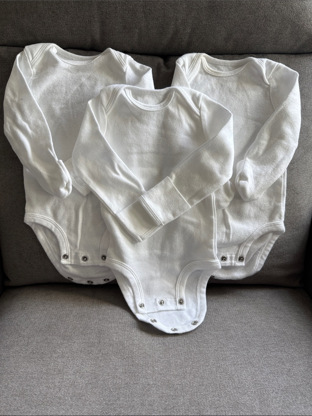 Carter's White Long-Sleeve Baby Bodysuit 3-Pack